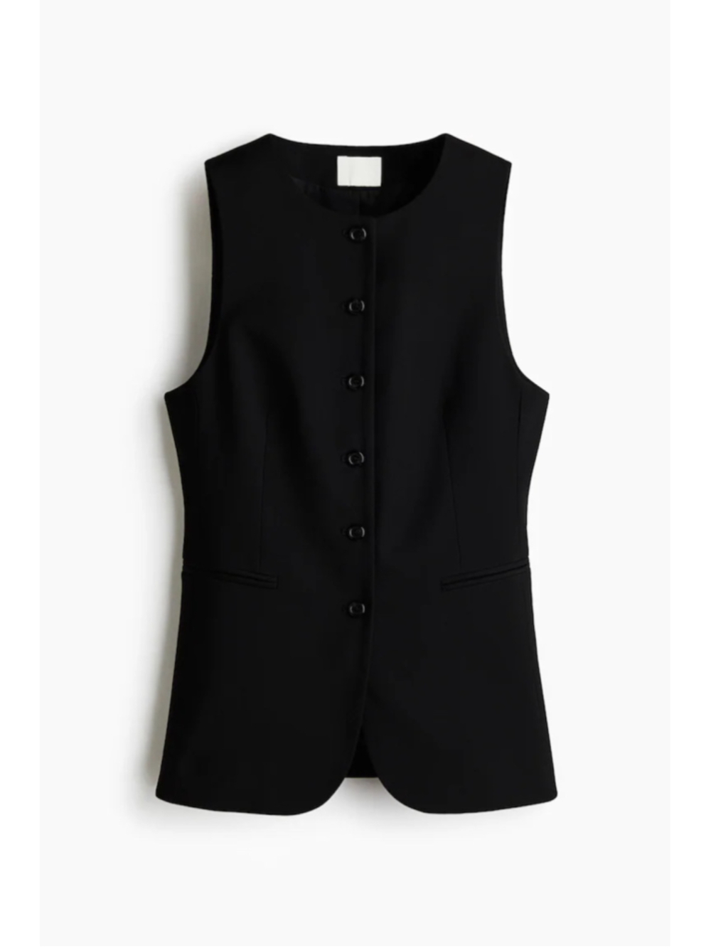 High Round Neck H&M Black Sleeveless Vest Corporate Sleeveless Blouse NWT